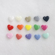 이노99 (10쌍) 하트 티단추(15컬러) 하트모양티단추, 1개, 레드