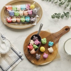 캐릭터 미니마카롱 겨울방학 졸업식 발렌타인 선물 케이크 장식 한입 소풍간식, 1개