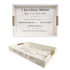 컨츄리아이템 올리브 우드 트레이, 화이트, 1개