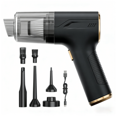 HELLOLEIBOO ZX-102 프로 다용도 휴대용 무선 진공 청소기 6000pa, 블랙