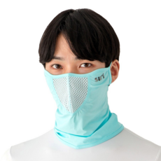 [수이골프 R형] UV 자외선 차단 얼굴 햇빛가리개 골프 등산 조깅 바이크 스포츠 마스크, R-11 스카이블루, 1개