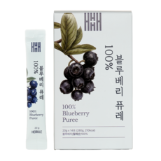 헤밀레 통째로 블루베리 퓨레 100% 스틱(안데스산맥 채취), 14개, 20g