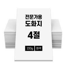 전문가용 도화지 220g 100매 흰색 4절