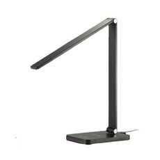 LED摺疊檯燈 黑色 充電式 無頻閃 三段亮度 五段色溫 多角度調整, 黑色,充電款