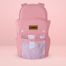 護頭背帶 背巾 前抱式 前後兩用背帶 新生兒童 舒適透氣 腰凳 寶寶背帶 橫抱式 背小孩多功能 外出 寶寶背巾 抱娃神器, 【純色-粉紅網】