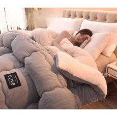 초이스 마켓 두꺼운 양털 자가발열 차렵 이불 가을 겨울 극세사 퀸, 110x150 랜덤