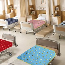 병원 환자 침대 방수 시트 커버 요양 간병 시설 노인 케어 생활 보호 위생 관리, 1개, 01. 방수 코팅 시트(라운드)_18. 백곰 스카이