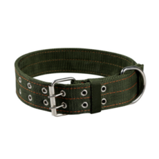 심바 중형견 베이직 목줄, 카키, 2개