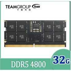 Team 十銓 ELITE DDR5 4800 32GB CL40 筆記型記憶體 全新盒裝, 1個