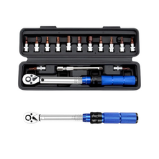 tinduo 자전거 토크렌치 고급형 수동식 자동차 수리 기계설비 전문 수리 공구 15종세트, 블루, 1개