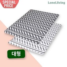 로넬리빙 아기노리 보니토 놀이방매트 양면 헤링본 대형 유아 아기 층간소음 매트