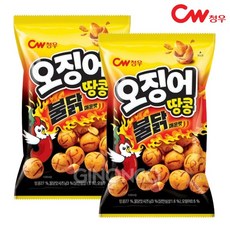 청우식품 오징어땅콩 불닭매운맛, 90g, 2개