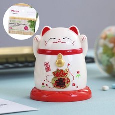 이쑤시개통 고양이 일본 분위기 귀여운 동물 장식, A