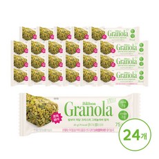 발보아 저당 그래놀라바 크리스피 말차, 24개, 20g
