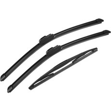 ACROPIX 20 12 전방 후방 윈드실드 와이퍼 블레이드 세트 JU 후크 포함 2003-2009 혼다 엘리먼트용 - 블랙 3팩