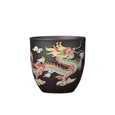 1개 봉황 온도 변화 보라색 점토 물에 닿으면 색이 변하는 가정용 찻잔, 110ml, A