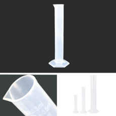 학교 과학시간 플라스틱 투명 실린더 교구 실험실 용량 측정 눈금 비커 액체 계량 컵, 50ml, 1개, 50ml