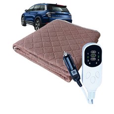 차량용전기장판 겨울차박온열 용품 온도조절기능 차박 온열매트 휴대용차박 전기장판 12V/24V 차량용 전기 담요 SUV 캠핑카 탄소섬유 온열매트 차량용전기전기장판 차량용전 전기매트, 카라멜 색상 - 12V에 적합, 1개