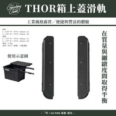 THOR 側邊滑軌 展開收納箱 擴充配件, THOR箱上蓋滑軌, 1個