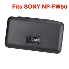 NP-FW50 NP 배터리 + 보관함 충전기 소니 ZVE10 알파 A6500 NEX-3 A7 A7RII, 01 Only  Charger, 01 China Mainland