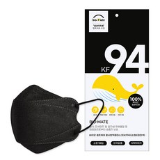 바이오메이트 바이오 셀프케어 KF94 마스크 소형, 1개입, 50개, 검정색