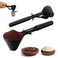 재사용 가능한 K 컵 포드용 2 in 1 커피 스쿱 및 깔때기 2개 분쇄 커피 단백질 파우더 공급품 리필 가능한 포드 차 커피 스쿱 2티스푼 188593