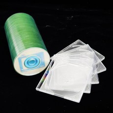 【台灣製造】200組-數位影像相機版 8CM CD-R 24X 小光碟+8CM透明CD殼/小光碟盒, 1套, 8CM相機版CD+PS透底單片盒