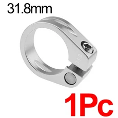 트라이원더 자전거 시트 포스트 클램프 31.8mm 34.9mm 알루미늄 합금 튜브 클립 퀵 릴리스, 01 31.8mm Silver