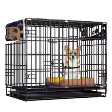 狗籠子 室內折疊 中小型犬用, 套餐1：籠子 廁所託盤, 1個