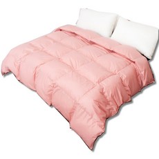 舒適透氣被胎，輕柔保暖，多尺寸可選，打造優質睡眠體驗, 100%天然羽絨被【粉／加購磨毛薄被套】