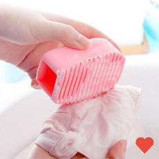 세탁용품 미니 실리콘 빨래판 파운데이션 메이크업브러쉬, 실리콘미니빨래판