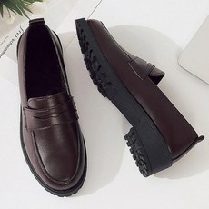 도매왕 브라운 신발 단화 로퍼 구두 블랙 페니 모던 여자 여성