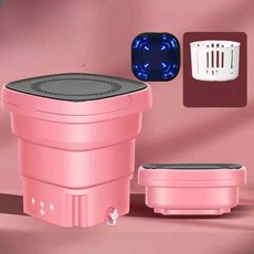 DONING 접이식 미니 세탁기 속옷 양말 수건 아기 초소형 휴대용 세탁기 3kg, 그린