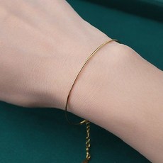 장신구 원형 톤 라인 체인 골드 슬림 손목 액세서리 데일리 세련된 미니멀 스타일