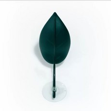 水族箱造景樹葉 鬥魚休息 睫角守宮吸盤 爬寵攀爬蜥蜴曬台 裝飾仿真, 深綠色, 1個