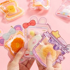 말랑쫀득 스퀴시 키링 만들기 DIY 셋트 반죽 메모리폼, 4개