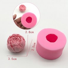 꽃 꽃잎 장식 몰드 케이크 앙금 베이킹 틀 떡3D 장미 꽃 금형 DIY 석고 작업 클레이 레진 아트 소프트 실리, 1개