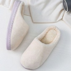 겨울 실내화 거실화 사무실 방한 퍼 룸슈즈 층간 소음 앞막힌 푹신한 간호사 겨울용 남자 (Araium)