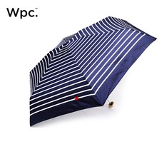 Wpc. 條紋愛心手開晴雨折傘-藍 官方直營