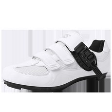 스포츠 사이클링화커플 자전거 클릿슈즈, 255, FLAT(평페달)화이트