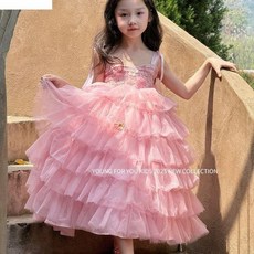 台灣出貨 發票【萬聖節】夏季女童僊女裙蛋糕裙蓬蓬裙大裙擺蝴蝶結生日禮服高定公主裙 萬聖節服飾 連衣裙 萬聖節裝扮 萬聖節