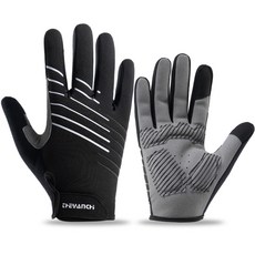 터치 가능 시원한 쿨 MTB 로드 등산 낚시 자전거 라이딩 장갑, 블랙