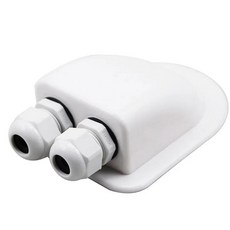 자동차 접속함 케이블 엔트리 글랜드 박스 루프 와이어 커넥터 홀더 듀얼 홀 카라반, 1개, 1. 하얀색