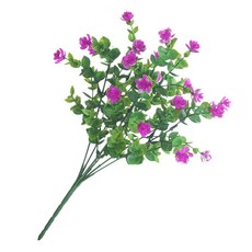 shangren 인공 꽃 Bosai 인공 유칼립투스 지점 신부 꽃다발, 35cm, 플라스틱, 로즈 레드