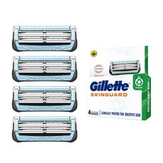 吉列Skinguard紳適系列刮鬍刀頭 (4刀頭), 1個