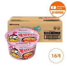 식품] 큰컵 까르보불닭볶음면 105g x 16개(1박스), 없음