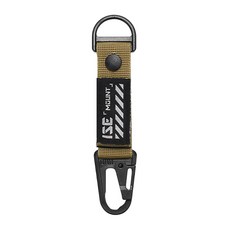 ISE MOUNT 背包織帶掛扣 登山露營實用配件, 卡其, 1個