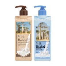 밀크바오밥 퍼퓸 샴푸+바디워시 화이트머스크 500ml 저자극, 단일구성, 1