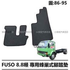 (小噗噗) 福壽 FUSO 8.8噸 貨車腳踏墊 EVA防水集塵, 1986-1995年適用,黑色