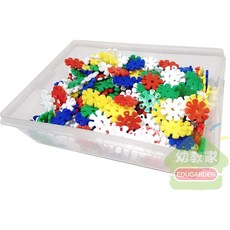 幼教家 小雪花疊疊樂 教學教具 (可學數數.認顏色.平面扣扣樂.立體疊疊樂), 1個, Multicolor